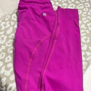 Girls Vansydical butt lifting compression raspberry pink Sz M leggings EUC